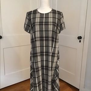 J.Jill Linen Blend Plaid Shift Dress